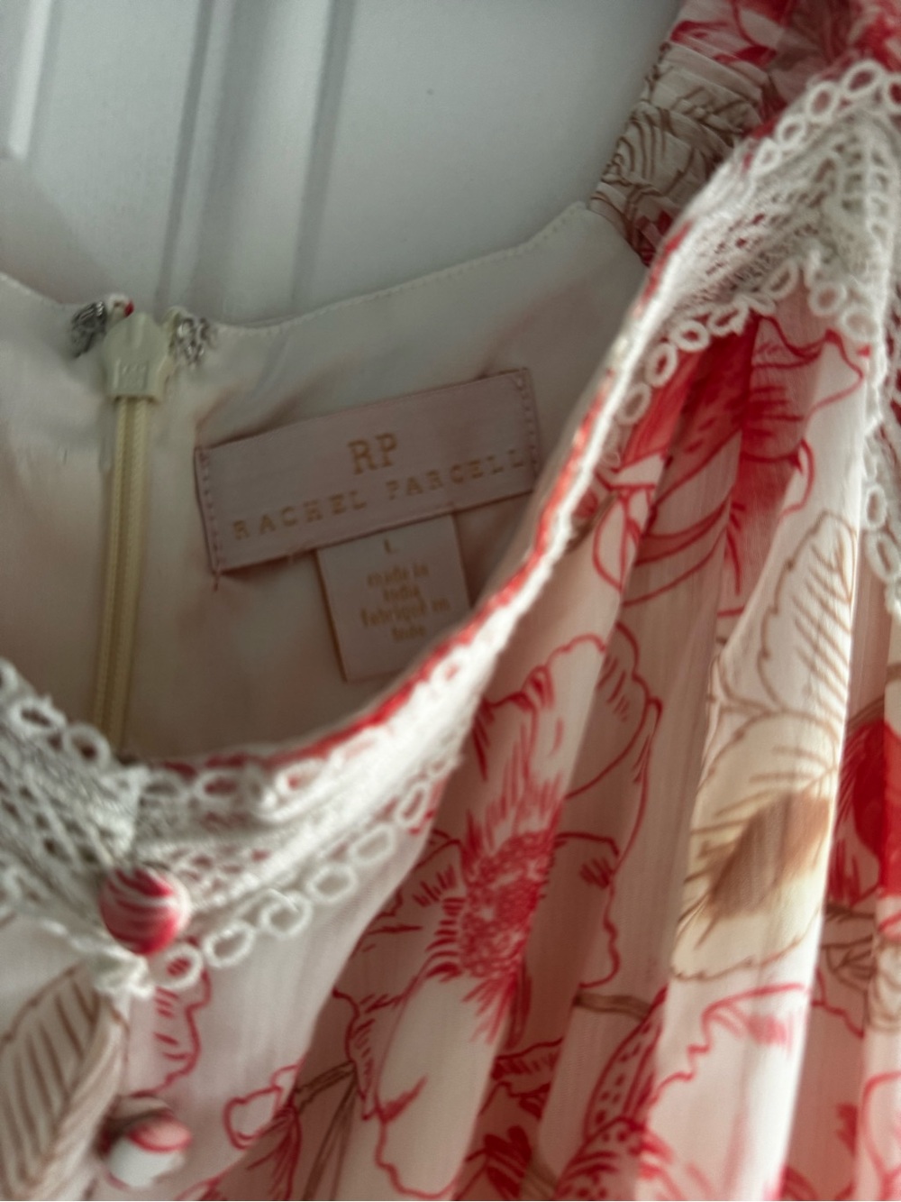 Rachel Parcell Pink and Cream Floral Midi Dress - Picture 6 of 12